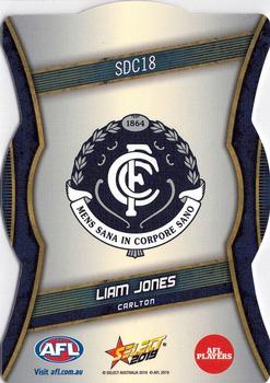 2019 Select Footy Stars - Silver Diecuts #SDC18 Liam Jones Back